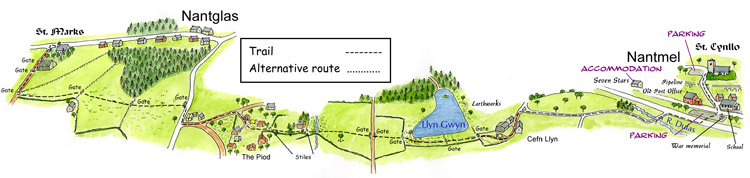 Nantmel Church Trail Map