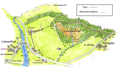 Nantmel Church Trail Map